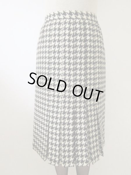 画像3: 【大人の千鳥柄*】バイカラーの千鳥柄スカート (3)