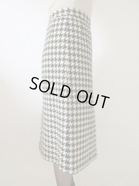 画像4: 【大人の千鳥柄*】バイカラーの千鳥柄スカート (4)