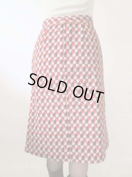 画像5: 【幾何学柄にキュンときたら*】レトロ配色スカート (5)