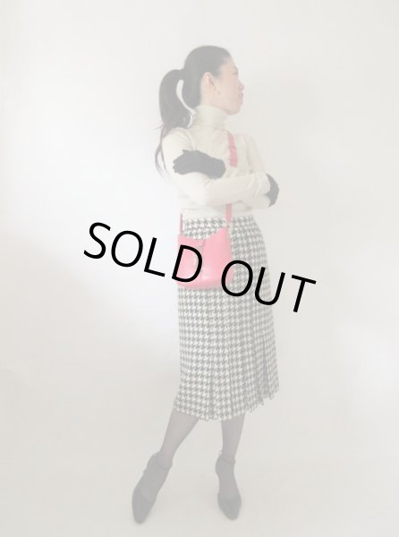 画像2: 【大人の千鳥柄*】バイカラーの千鳥柄スカート (2)