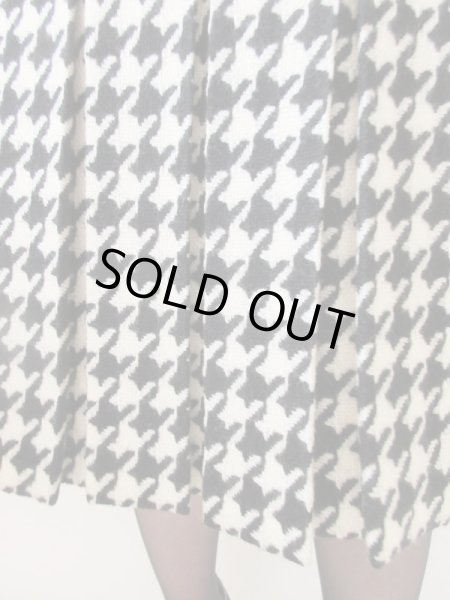 画像7: 【大人の千鳥柄*】バイカラーの千鳥柄スカート (7)