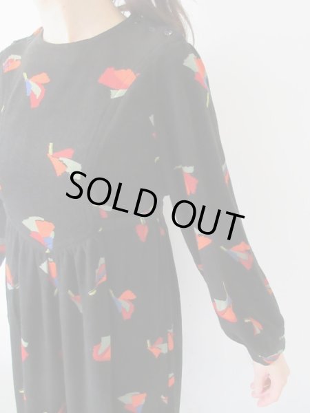 画像8: 【イヤリングと2点セットでお届け*】ゆったり*1点モノのマキシ丈ワンピース (8)