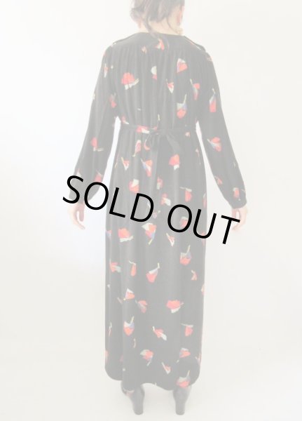 画像6: 【イヤリングと2点セットでお届け*】ゆったり*1点モノのマキシ丈ワンピース (6)