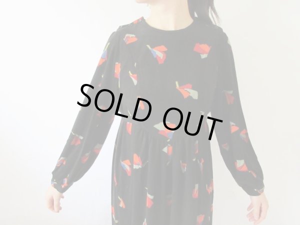 画像7: 【イヤリングと2点セットでお届け*】ゆったり*1点モノのマキシ丈ワンピース (7)