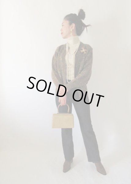 画像3: 【ブローチと2点セットでお届け*】差し色毛糸のカーディガン (3)