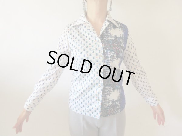 画像3: 【イヤリングと2点セットでお届け*】ペイズリー柄シャツ (3)