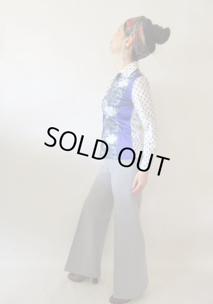 画像2: 【イヤリングと2点セットでお届け*】ペイズリー柄シャツ (2)