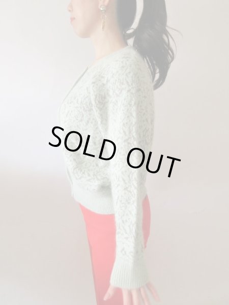 画像4: 【イヤリングと2点セットでお届け*】肌触り気持ちいい!ペールグリーンカーディガン (4)