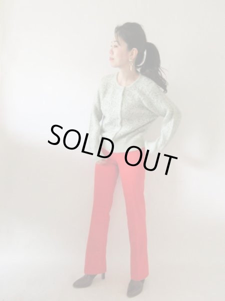 画像2: 【イヤリングと2点セットでお届け*】肌触り気持ちいい!ペールグリーンカーディガン (2)