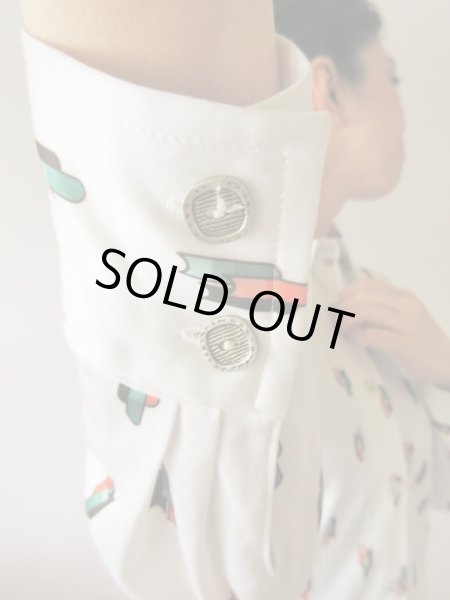 画像6: 【ネックレスと2点セットでお届け*】レトロ柄デザインシャツ (6)