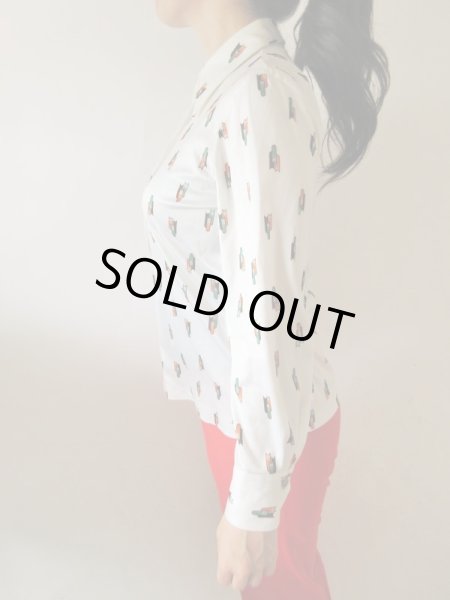 画像3: 【ネックレスと2点セットでお届け*】レトロ柄デザインシャツ (3)