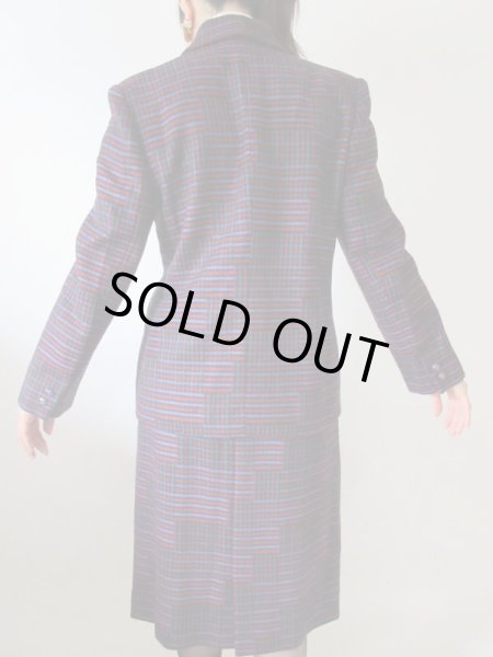 画像5: 【イヤリングと2点セットでお届け*】超美品*大人チェックのお仕立て品セットアップ (5)