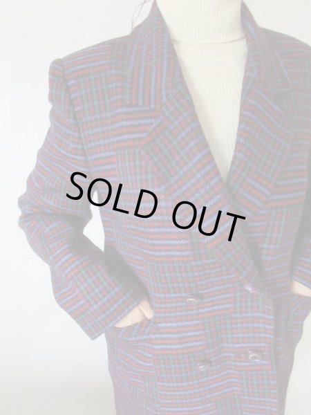 画像7: 【イヤリングと2点セットでお届け*】超美品*大人チェックのお仕立て品セットアップ (7)