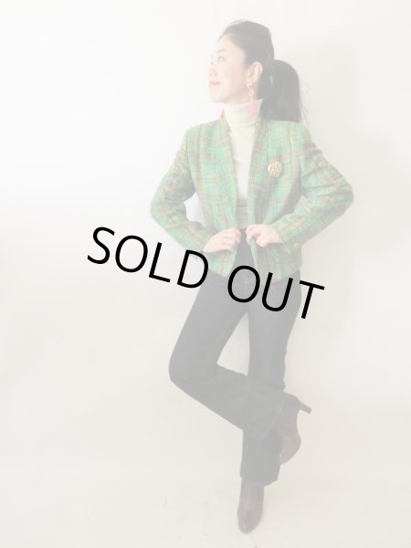 画像9: 【イヤリングと2点セットでお届け*】鮮やかツイードジャケット (9)