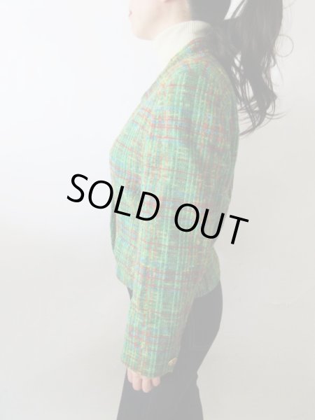 画像11: 【イヤリングと2点セットでお届け*】鮮やかツイードジャケット (11)