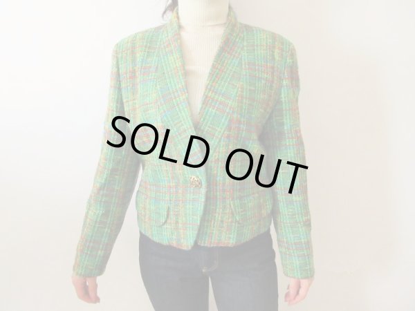 画像10: 【イヤリングと2点セットでお届け*】鮮やかツイードジャケット (10)