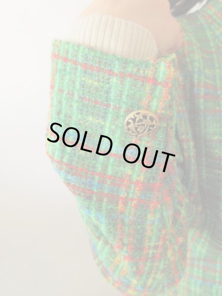 画像13: 【イヤリングと2点セットでお届け*】鮮やかツイードジャケット (13)