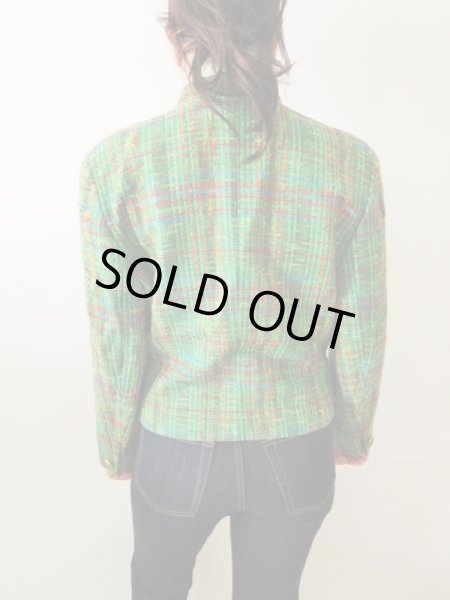 画像12: 【イヤリングと2点セットでお届け*】鮮やかツイードジャケット (12)