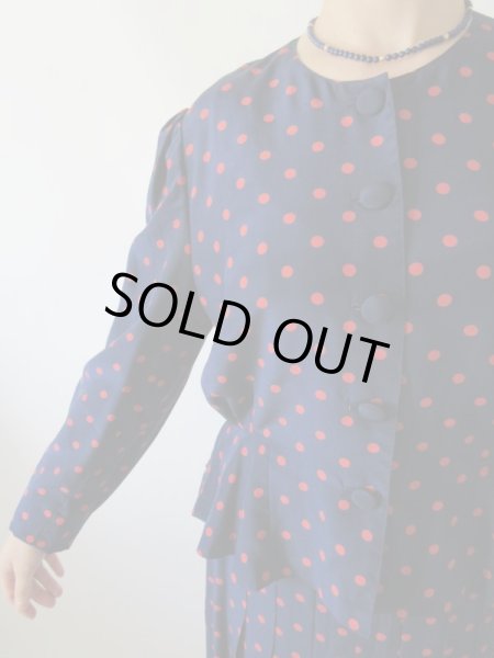 画像6: 【着回しさせたら最強*】超美品*お仕立て品水玉セットアップ (6)