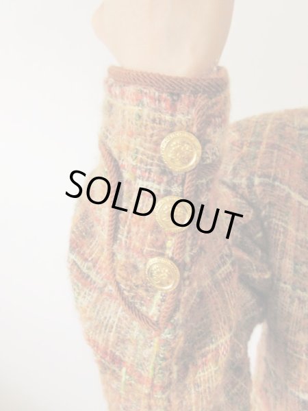 画像7: 【極上ツイード*】超美品*大人チェックのお仕立て品セットアップ (7)