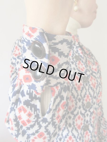 画像8: 【イヤリングと2点セットでお届け*】トリコロール配色のオシャレジャケット (8)