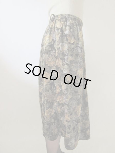 画像4: 【ウエストゴムです*】Dead stock*クラシカルフラワースカート (4)