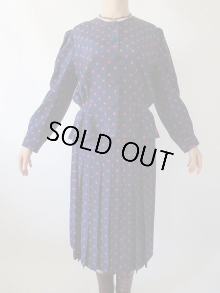 画像3: 【着回しさせたら最強*】超美品*お仕立て品水玉セットアップ (3)