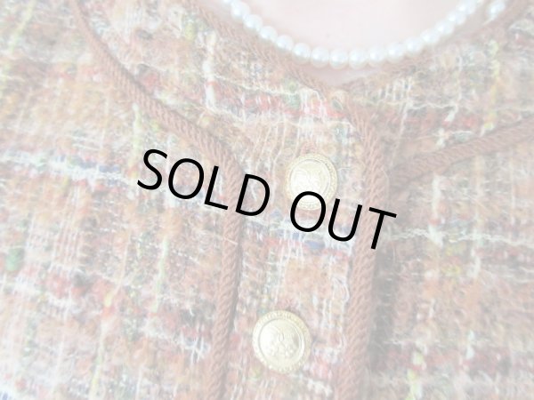 画像6: 【極上ツイード*】超美品*大人チェックのお仕立て品セットアップ (6)