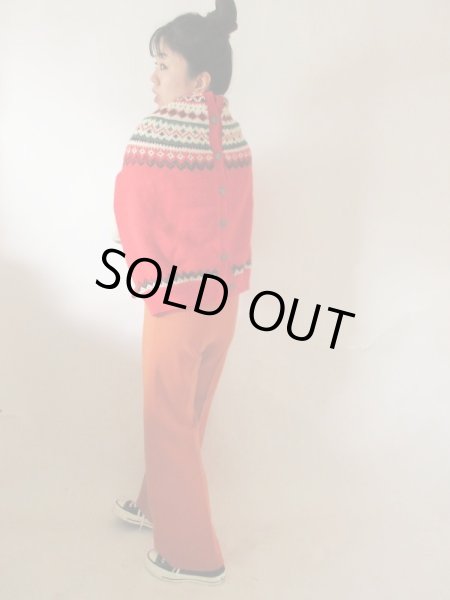 画像3: 【あったか可愛く包みます*】レトロ柄ニットカーディガン (3)