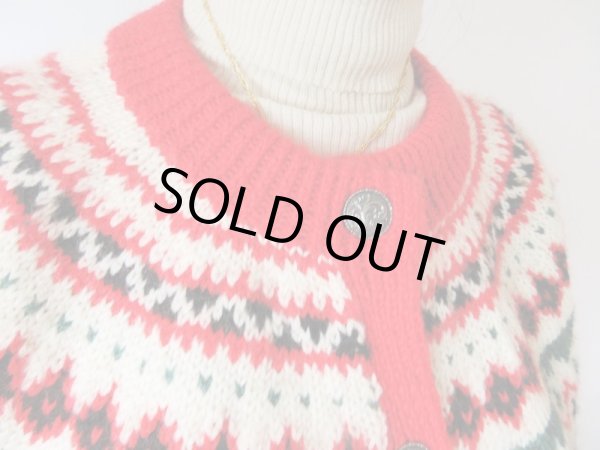 画像9: 【あったか可愛く包みます*】レトロ柄ニットカーディガン (9)