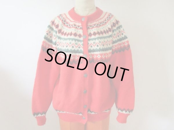 画像5: 【あったか可愛く包みます*】レトロ柄ニットカーディガン (5)