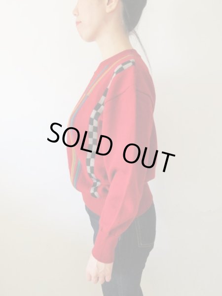 画像4: 【コケティッシュな魅力を*】幾何学ストライプニット (4)