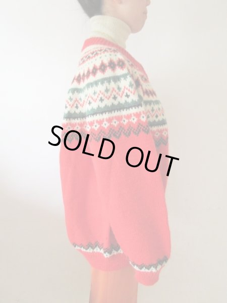 画像7: 【あったか可愛く包みます*】レトロ柄ニットカーディガン (7)