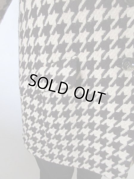 画像8: 【イヤリングと2点セットでお届け*】超美品!レディーレトロな千鳥柄ジャケット (8)