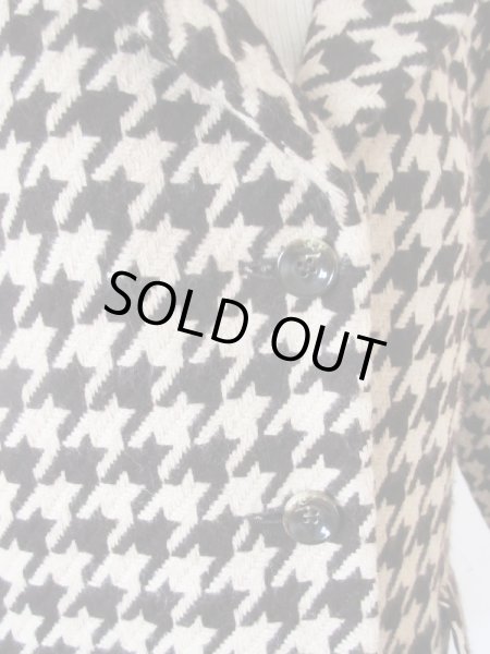 画像7: 【イヤリングと2点セットでお届け*】超美品!レディーレトロな千鳥柄ジャケット (7)