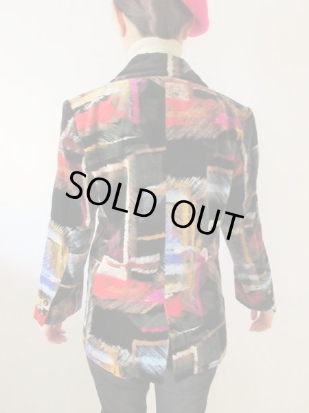 画像5: 【これ着て美術館とか行きたい*】アート配色の大人顔ジャケット (5)