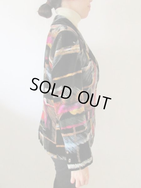 画像4: 【これ着て美術館とか行きたい*】アート配色の大人顔ジャケット (4)