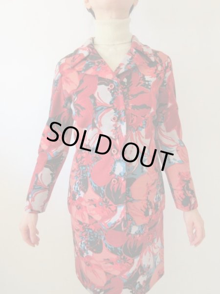 画像4: 【主役級のインパクト*】お仕立て品*サイケフラワーセットアップ (4)