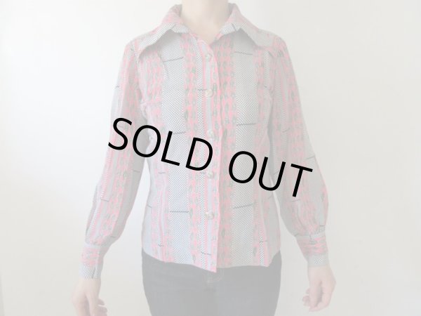 画像3: 【このインパクトに注目*】ロープとドットのストライプ柄シャツ (3)