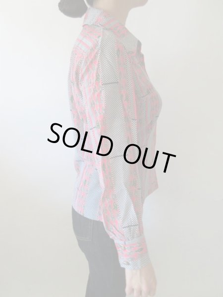 画像4: 【このインパクトに注目*】ロープとドットのストライプ柄シャツ (4)