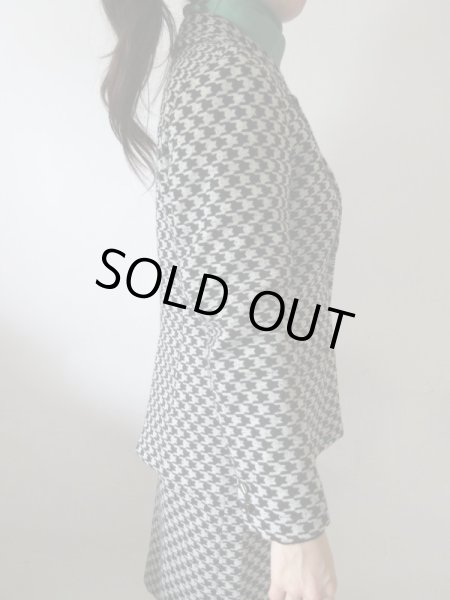 画像4: 【大人顔のバイカラー*】超美品！千鳥柄のセットアップ (4)