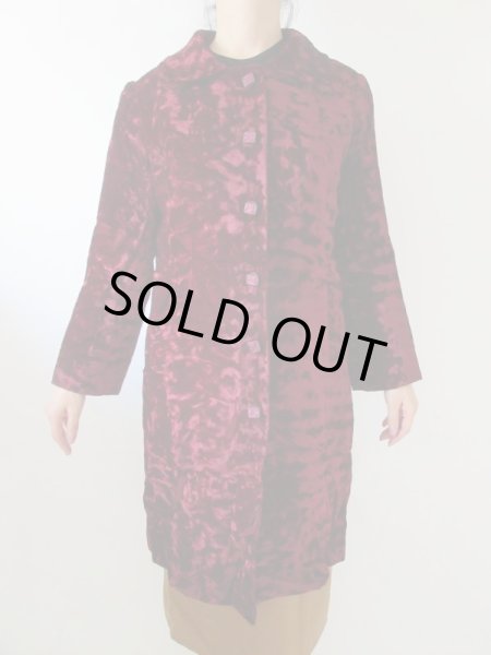 画像3: 【リッチな素材感に脱帽*】超美品*お仕立て品ベロア地コート (3)