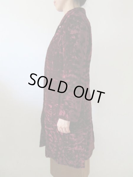 画像4: 【リッチな素材感に脱帽*】超美品*お仕立て品ベロア地コート (4)