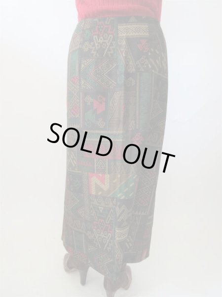 画像5: 【ニットと2点セット*】超美品*マキシ丈ラップスカート (5)