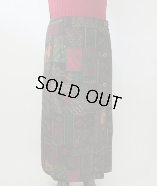 画像3: 【ニットと2点セット*】超美品*マキシ丈ラップスカート (3)