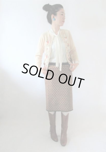 画像2: 【手描きな感じがアートだわ*】お花柄カーディガン (2)