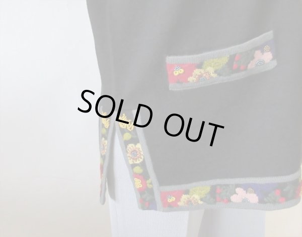 画像8: 【ビーズと刺繍の誘惑*】ゆったりサイズのリブフラワーカーディガン (8)