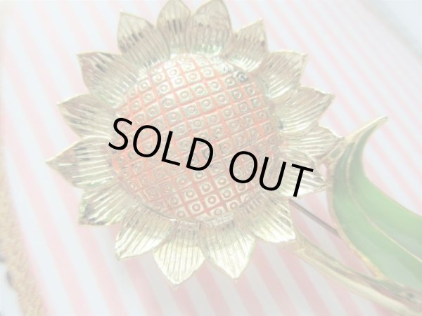 画像2: 未使用*メタリックお花ブローチP (2)