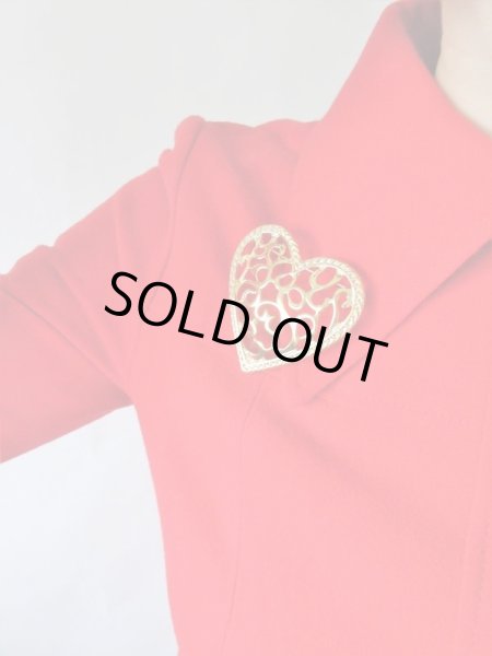 画像5: 【オトナ可愛く遊び心*】Dead stock*ハートブローチ (5)