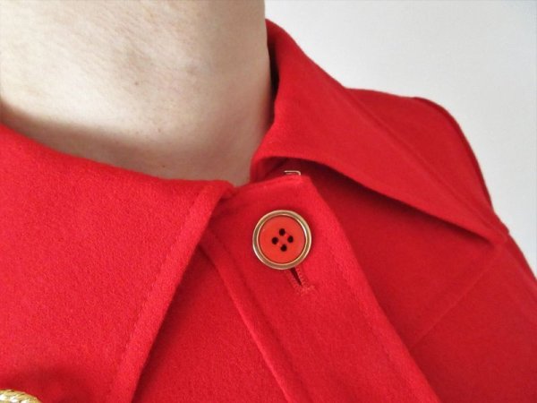 画像9: 【ヴィンテージムード満点*】インパクトレッドのワンピース (9)